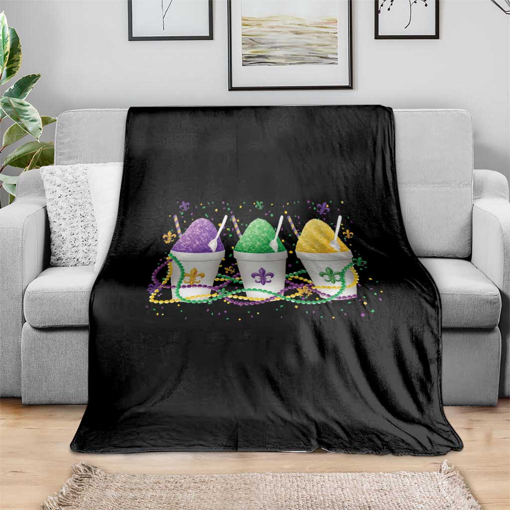 Funny Mardi Gras Snowballs Fat Tuesday Carnival Beads Throw Blanket TS11 Print Your Wear