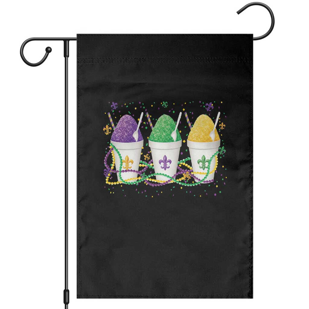 Funny Mardi Gras Snowballs Fat Tuesday Carnival Beads Garden Flag TS11 Black Print Your Wear