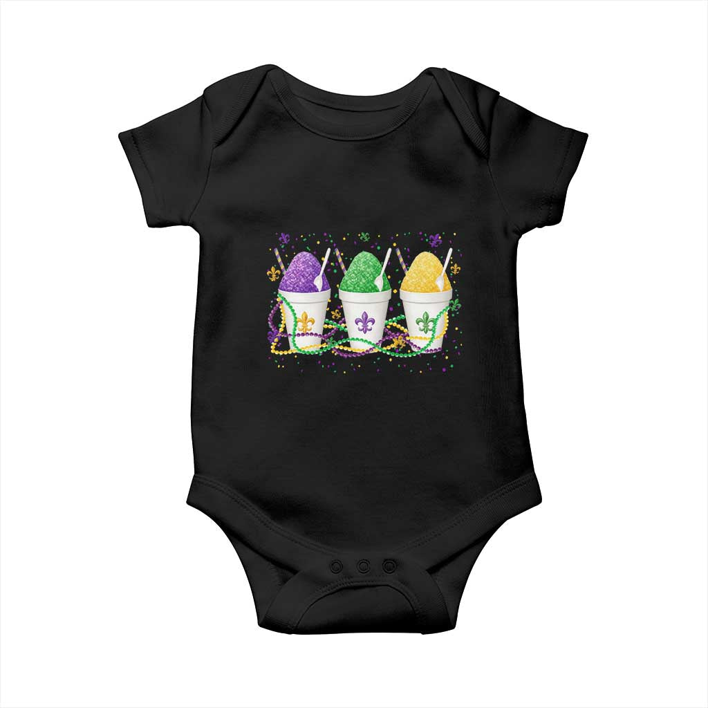 Funny Mardi Gras Snowballs Fat Tuesday Carnival Beads Baby Onesie TS11 Black Print Your Wear