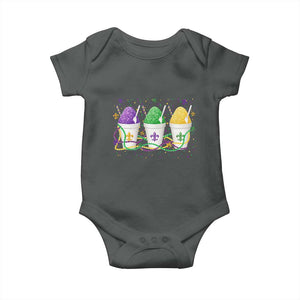 Funny Mardi Gras Snowballs Fat Tuesday Carnival Beads Baby Onesie TS11 Dark Heather Print Your Wear