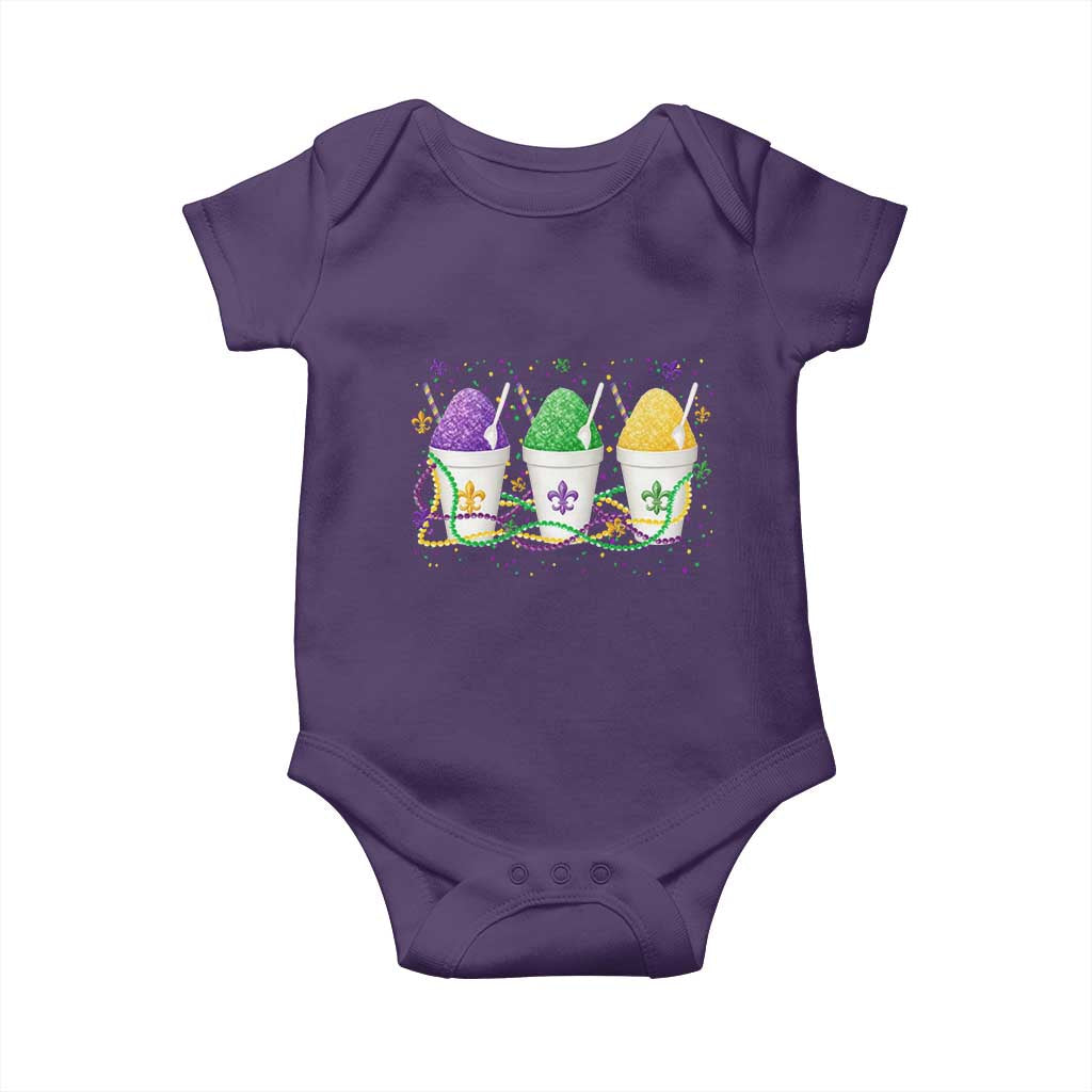 Funny Mardi Gras Snowballs Fat Tuesday Carnival Beads Baby Onesie TS11 Purple Print Your Wear