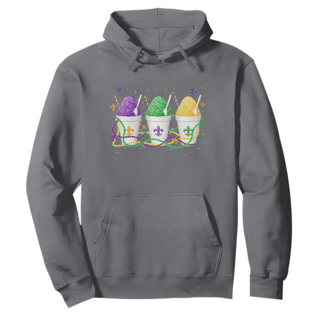 Funny Mardi Gras Snowballs Fat Tuesday Carnival Beads Hoodie TS11 Charcoal Print Your Wear