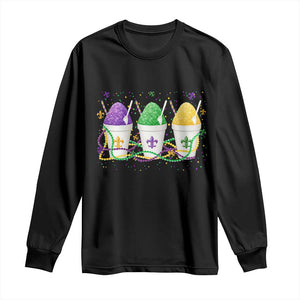 Funny Mardi Gras Snowballs Fat Tuesday Carnival Beads Long Sleeve Shirt TS11 Black Print Your Wear