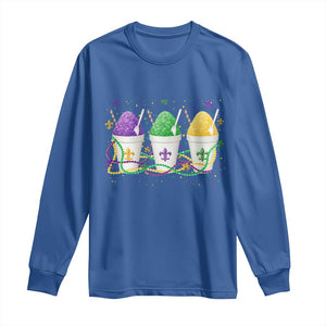 Funny Mardi Gras Snowballs Fat Tuesday Carnival Beads Long Sleeve Shirt TS11 Royal Blue Print Your Wear