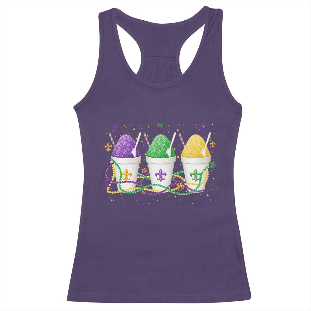 Funny Mardi Gras Snowballs Fat Tuesday Carnival Beads Racerback Tank Top TS11 Purple Print Your Wear