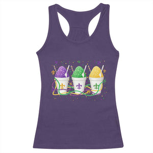 Funny Mardi Gras Snowballs Fat Tuesday Carnival Beads Racerback Tank Top TS11 Purple Print Your Wear