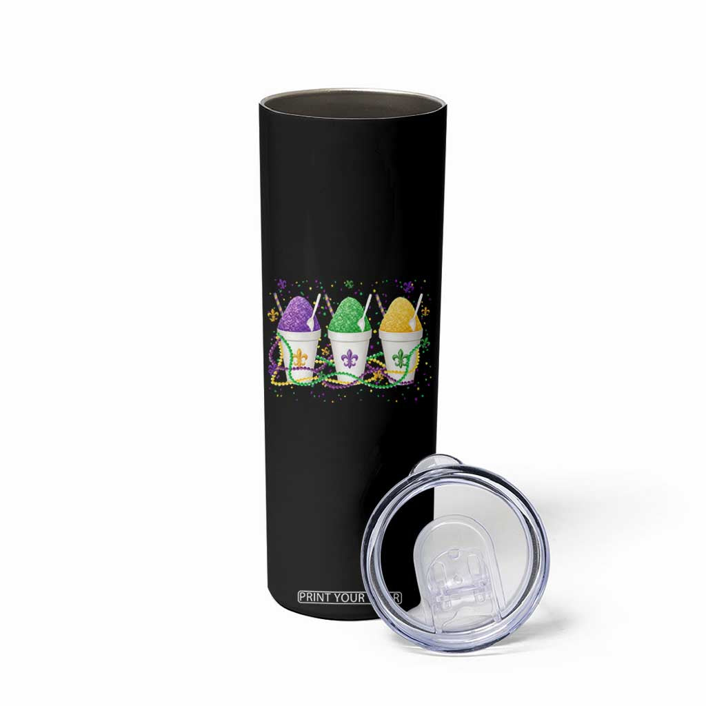 Funny Mardi Gras Snowballs Fat Tuesday Carnival Beads Skinny Tumbler TS11 Print Your Wear