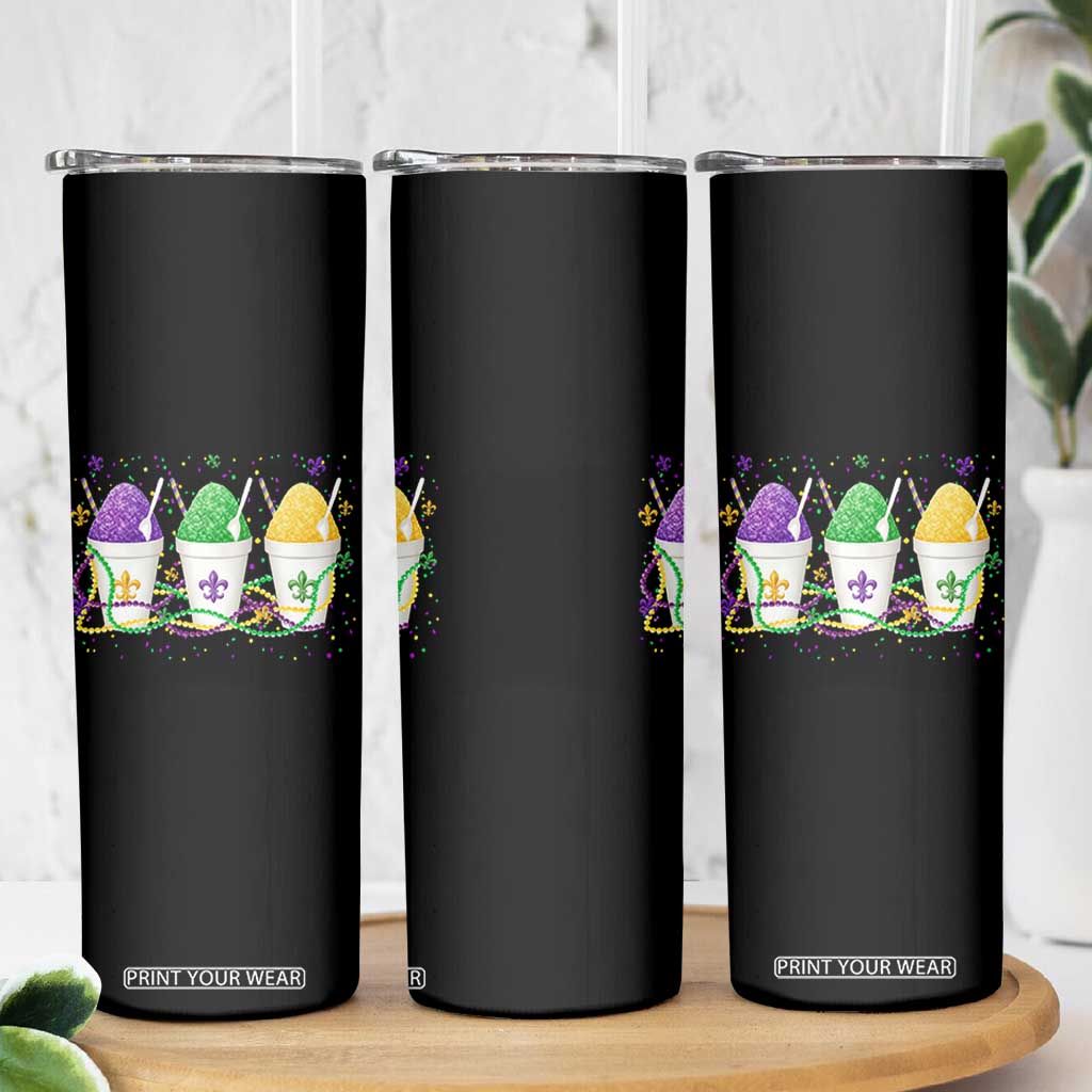 Funny Mardi Gras Snowballs Fat Tuesday Carnival Beads Skinny Tumbler TS11 Print Your Wear