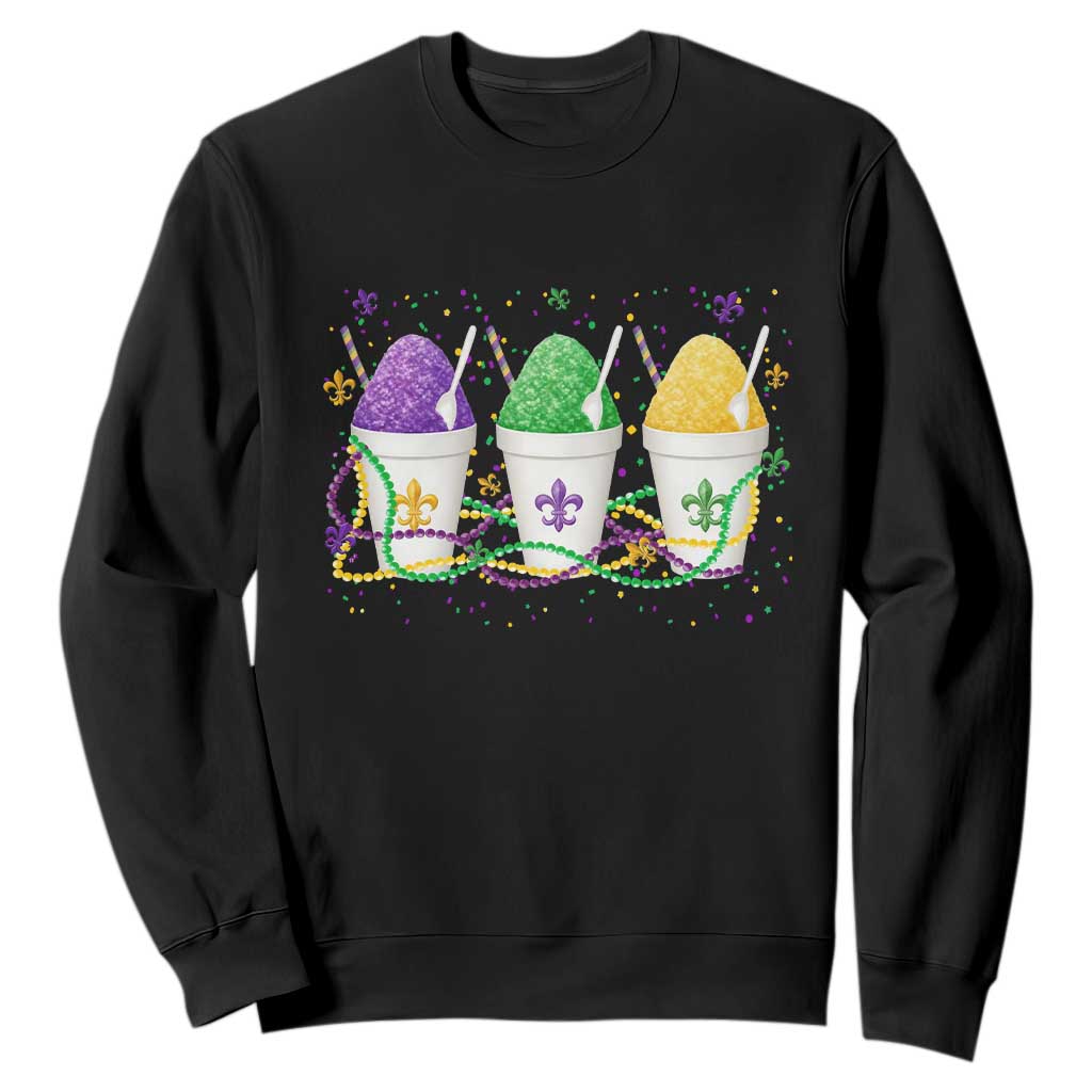 Funny Mardi Gras Snowballs Fat Tuesday Carnival Beads Sweatshirt TS11 Black Print Your Wear