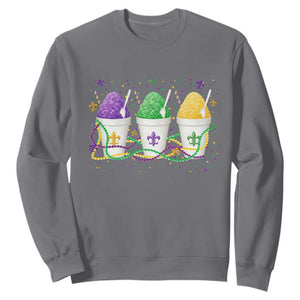 Funny Mardi Gras Snowballs Fat Tuesday Carnival Beads Sweatshirt TS11 Charcoal Print Your Wear