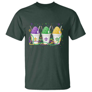 Funny Mardi Gras Snowballs Fat Tuesday Carnival Beads T Shirt TS11 Dark Forest Green Print Your Wear