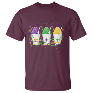 Funny Mardi Gras Snowballs Fat Tuesday Carnival Beads T Shirt TS11 Maroon Print Your Wear