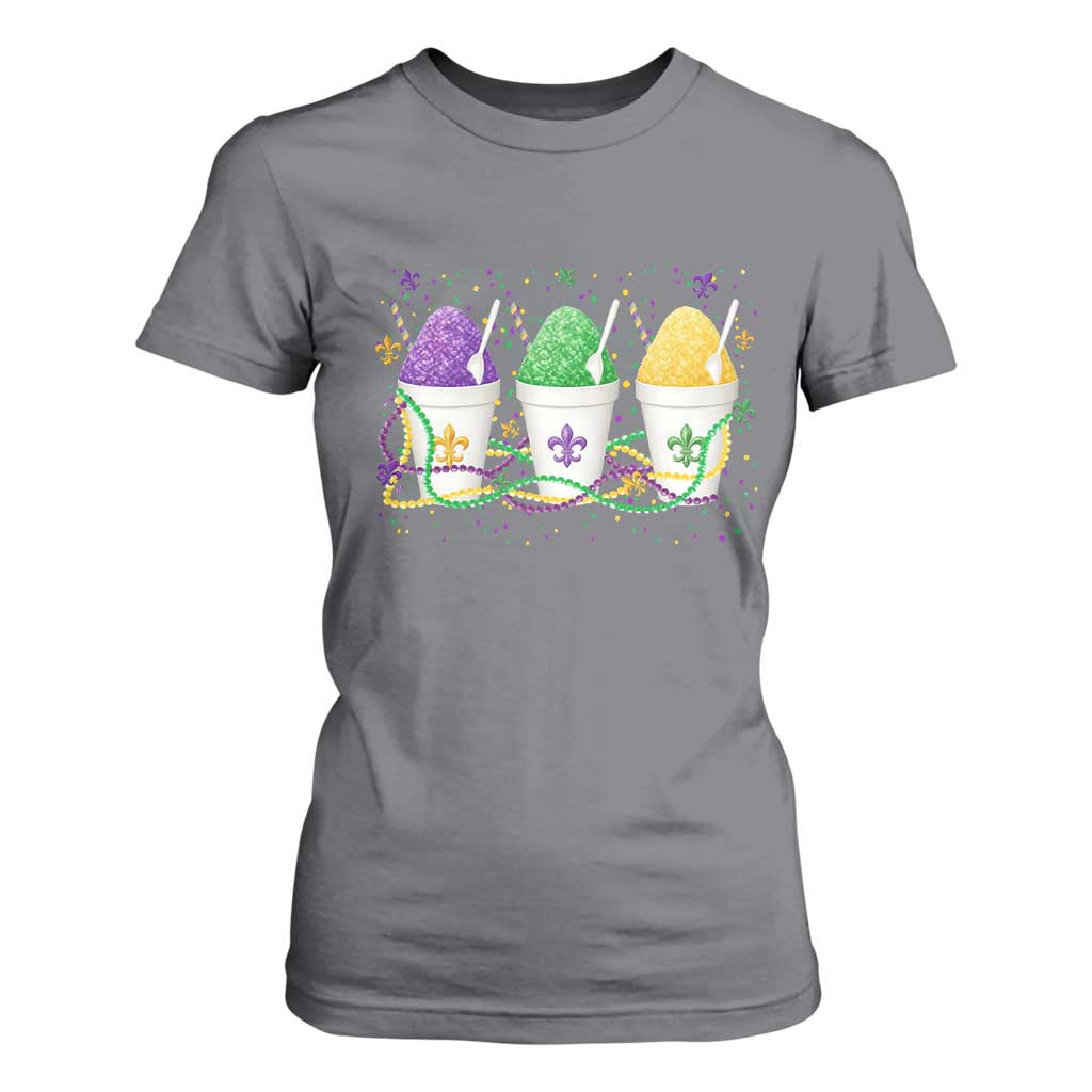 Funny Mardi Gras Snowballs Fat Tuesday Carnival Beads T Shirt For Women TS11 Charcoal Print Your Wear