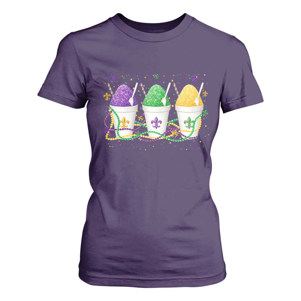 Funny Mardi Gras Snowballs Fat Tuesday Carnival Beads T Shirt For Women TS11 Purple Print Your Wear