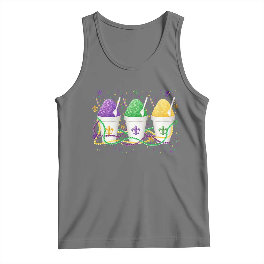 Funny Mardi Gras Snowballs Fat Tuesday Carnival Beads Tank Top TS11 Black Heather Print Your Wear