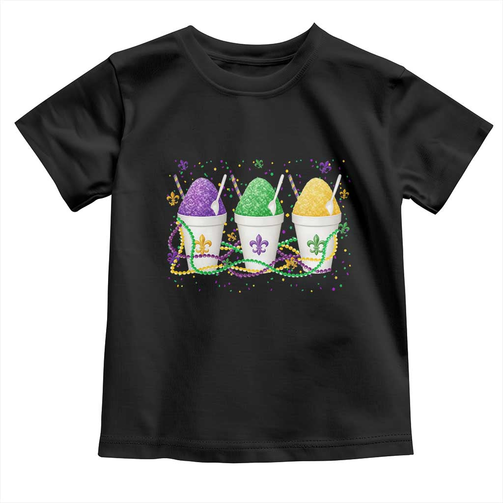 Funny Mardi Gras Snowballs Fat Tuesday Carnival Beads Toddler T Shirt TS11 Black Print Your Wear