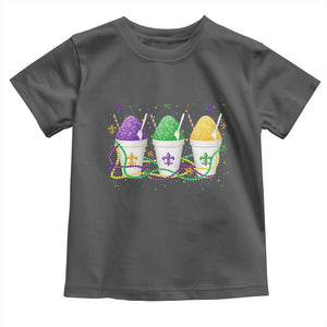 Funny Mardi Gras Snowballs Fat Tuesday Carnival Beads Toddler T Shirt TS11 Dark Heather Print Your Wear