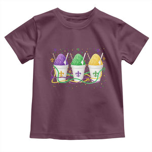 Funny Mardi Gras Snowballs Fat Tuesday Carnival Beads Toddler T Shirt TS11 Maroon Print Your Wear