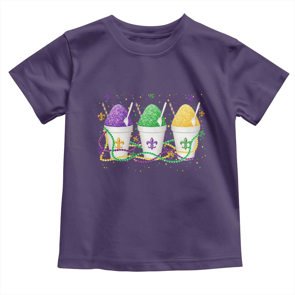 Funny Mardi Gras Snowballs Fat Tuesday Carnival Beads Toddler T Shirt TS11 Purple Print Your Wear