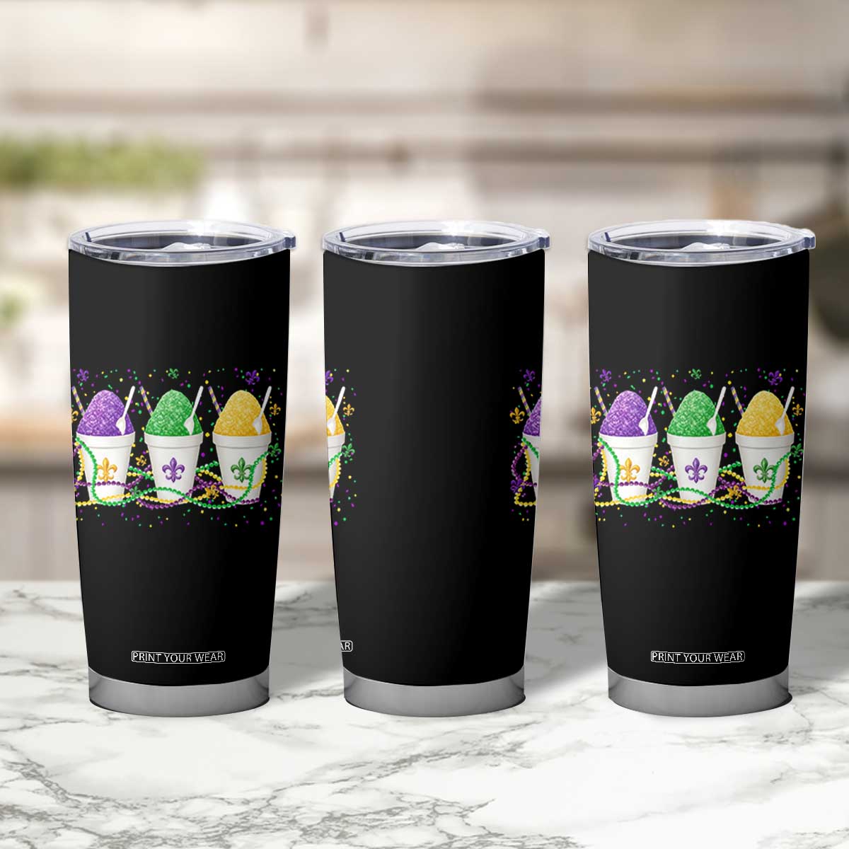 Funny Mardi Gras Snowballs Fat Tuesday Carnival Beads Tumbler Cup TS11 Print Your Wear