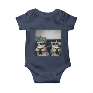 Funny Cat Drinking Irish Stout Beer Baby Onesie Black Beer and Cat Lovers TS11 Navy Print Your Wear