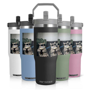 Funny Cat Drinking Irish Stout Beer Flip Straw Tumbler Black Beer and Cat Lovers TS11 Print Your Wear