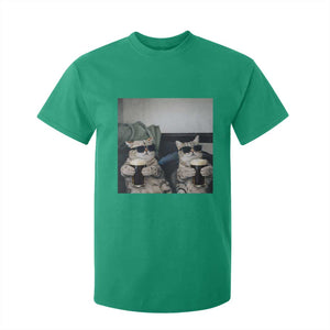 Funny Cat Drinking Irish Stout Beer T Shirt For Kid Black Beer and Cat Lovers TS11 Irish Green Print Your Wear