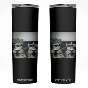 Funny Cat Drinking Irish Stout Beer Skinny Tumbler Black Beer and Cat Lovers TS11 Black Print Your Wear