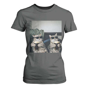 Funny Cat Drinking Irish Stout Beer T Shirt For Women Black Beer and Cat Lovers TS11 Dark Heather Print Your Wear