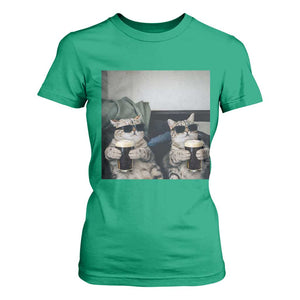 Funny Cat Drinking Irish Stout Beer T Shirt For Women Black Beer and Cat Lovers TS11 Irish Green Print Your Wear