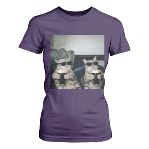 Funny Cat Drinking Irish Stout Beer T Shirt For Women Black Beer and Cat Lovers TS11 Purple Print Your Wear