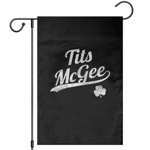 Tits McGee Garden Flag Funny St Patricks Day Adult Humor Shamrocks TS11 Black Print Your Wear