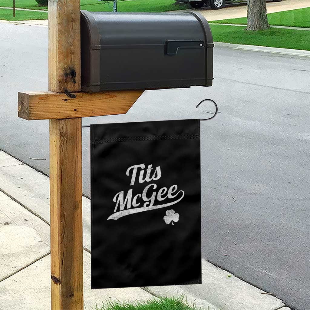 Tits McGee Garden Flag Funny St Patricks Day Adult Humor Shamrocks TS11 Print Your Wear