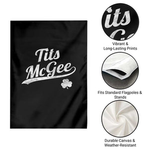 Tits McGee Garden Flag Funny St Patricks Day Adult Humor Shamrocks TS11 Print Your Wear