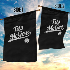 Tits McGee Garden Flag Funny St Patricks Day Adult Humor Shamrocks TS11 Print Your Wear