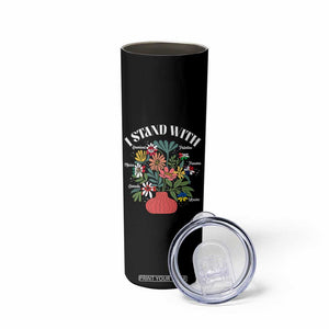 I Stand With Canada Greenland Mexico Panama Gaza Ukraine Skinny Tumbler Retro Floral TS11 Print Your Wear