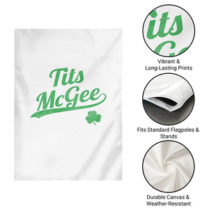 Tits McGee Garden Flag Funny Womens St Patricks Day Vintage Shamrocks TS11 Print Your Wear