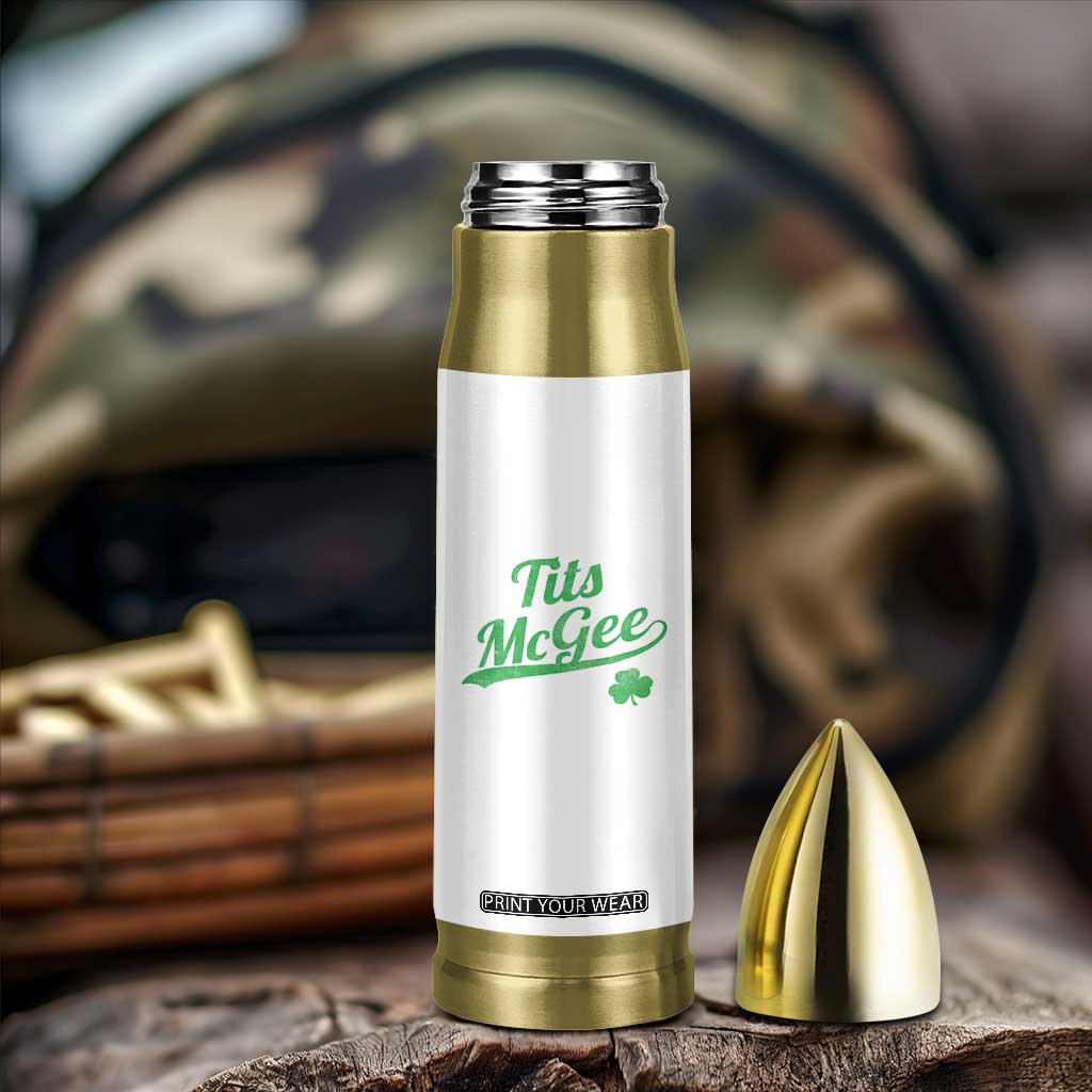 Tits McGee Bullet Tumbler Funny Womens St Patricks Day Vintage Shamrocks TS11 Print Your Wear