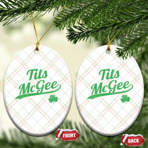 Tits McGee Ceramic Ornament Funny Womens St Patricks Day Vintage Shamrocks TS11 Print Your Wear