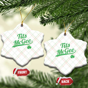 Tits McGee Ceramic Ornament Funny Womens St Patricks Day Vintage Shamrocks TS11 Print Your Wear