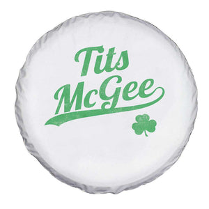 Tits McGee Spare Tire Cover Funny Womens St Patricks Day Vintage Shamrocks TS11 Print Your Wear