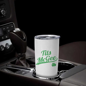 Tits McGee Tumbler Cup Funny Womens St Patricks Day Vintage Shamrocks TS11 Print Your Wear