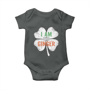 Funny St Patricks Day I Am The Ginger Baby Onesie Irish Redhead Shamrock TS11 Dark Heather Print Your Wear