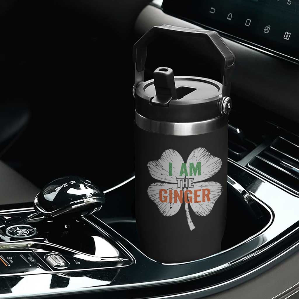 Funny St Patricks Day I Am The Ginger Flip Straw Tumbler Irish Redhead Shamrock TS11 Print Your Wear
