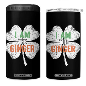 Funny St Patricks Day I Am The Ginger 4 in 1 Can Cooler Tumbler Irish Redhead Shamrock TS11 One Size: 16 oz Black Print Your Wear
