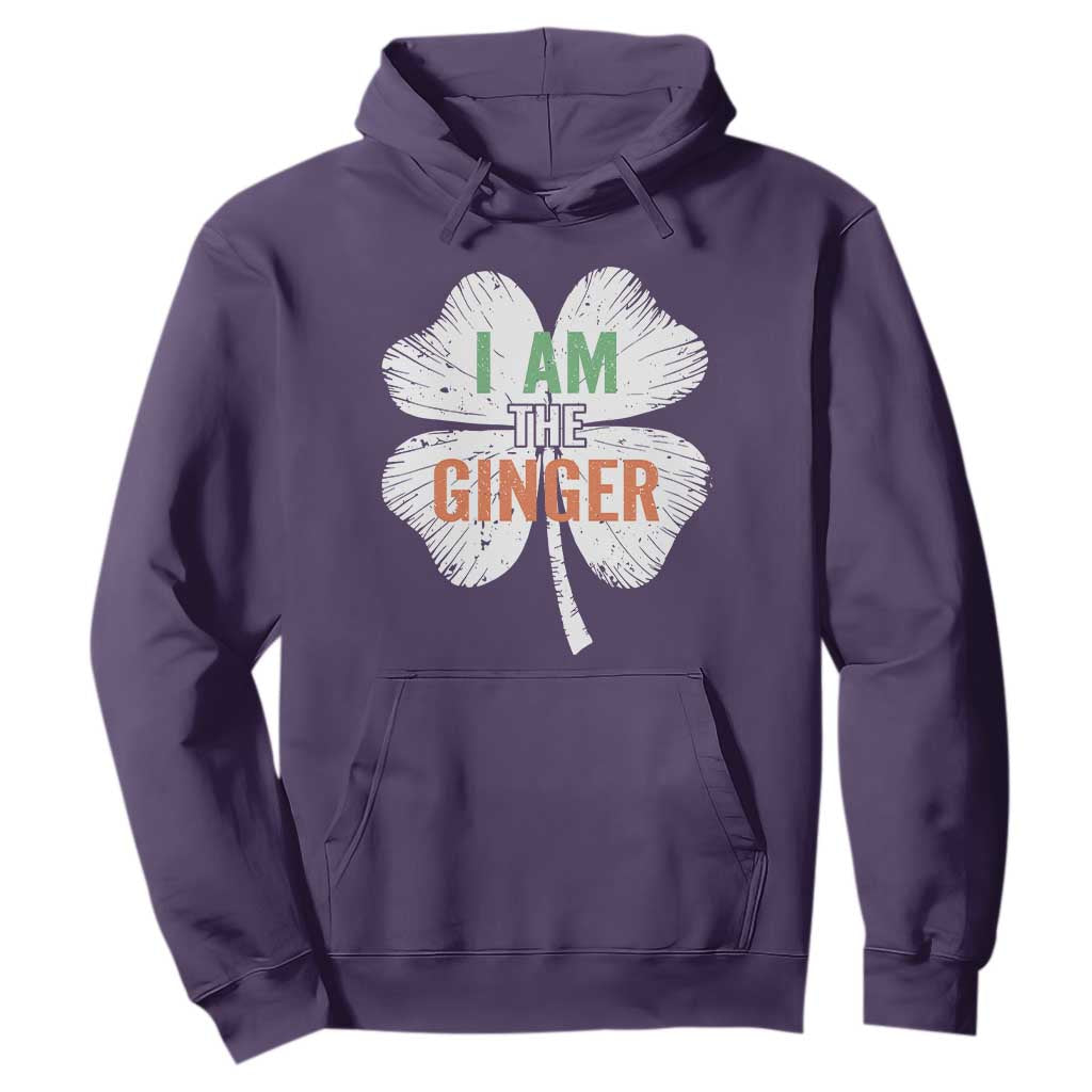 Funny St Patricks Day I Am The Ginger Hoodie Irish Redhead Shamrock TS11 Purple Print Your Wear