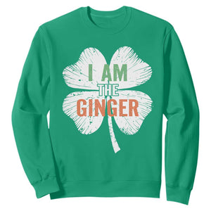 Funny St Patricks Day I Am The Ginger Sweatshirt Irish Redhead Shamrock TS11 Irish Green Print Your Wear
