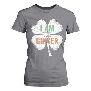 Funny St Patricks Day I Am The Ginger T Shirt For Women - Irish Redhead Shamrock TS11 Charcoal Print Your Wear