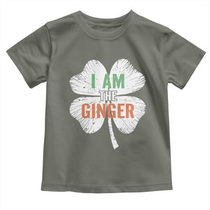 Funny St Patricks Day I Am The Ginger Toddler T Shirt Irish Redhead Shamrock TS11 Military Green Print Your Wear