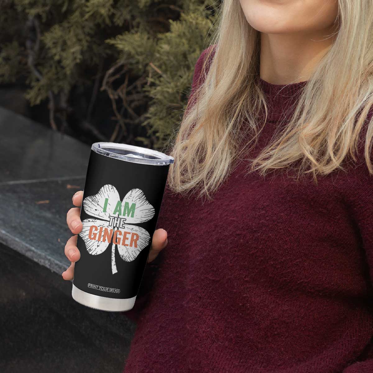 Funny St Patricks Day I Am The Ginger Tumbler Cup Irish Redhead Shamrock TS11 Print Your Wear